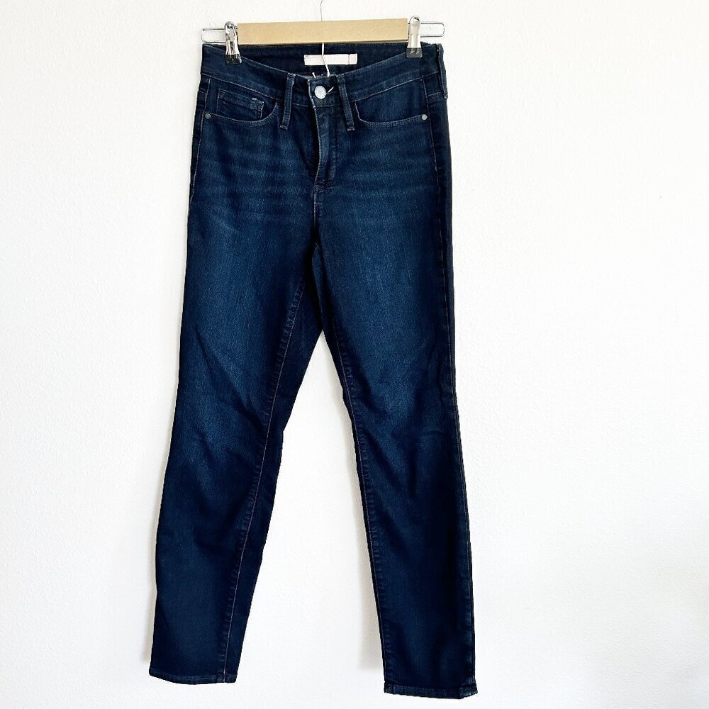 Athleta Jeans Sculptek Skinny Overdye Dark Wash Denim Stretch Mid Rise